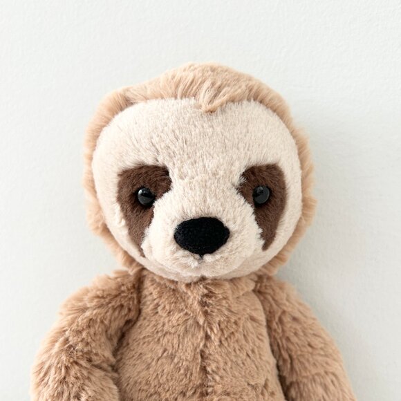 JELLYCAT Bashful Sloth Plush 11” Stuffed Animal Toy Hard Eyes Brown Retired - Picture 6 of 8